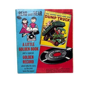 Vintage Read and Hear A Little Golden Book The Happy Man And His Dump Truck Book